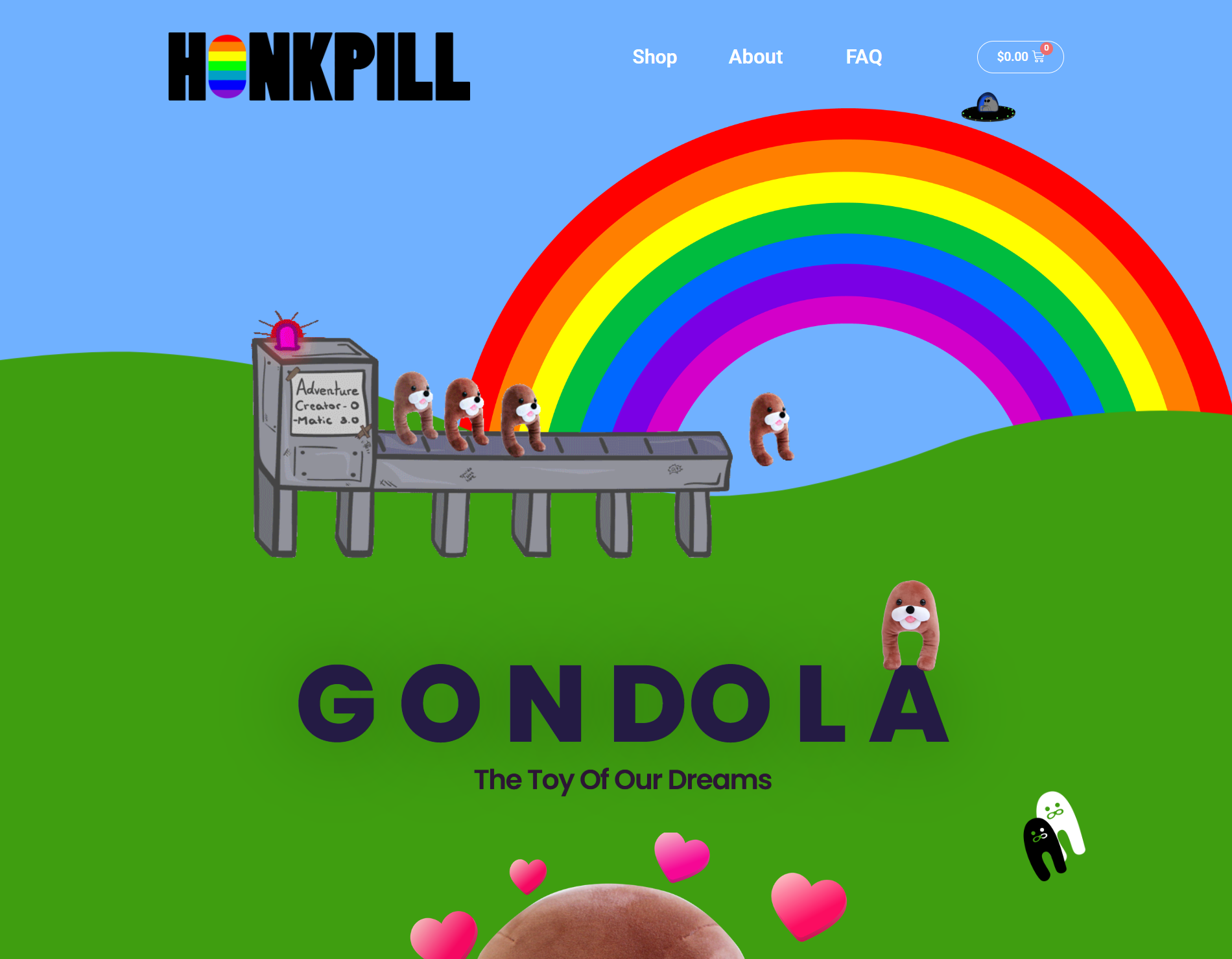 Honkpill product site preview