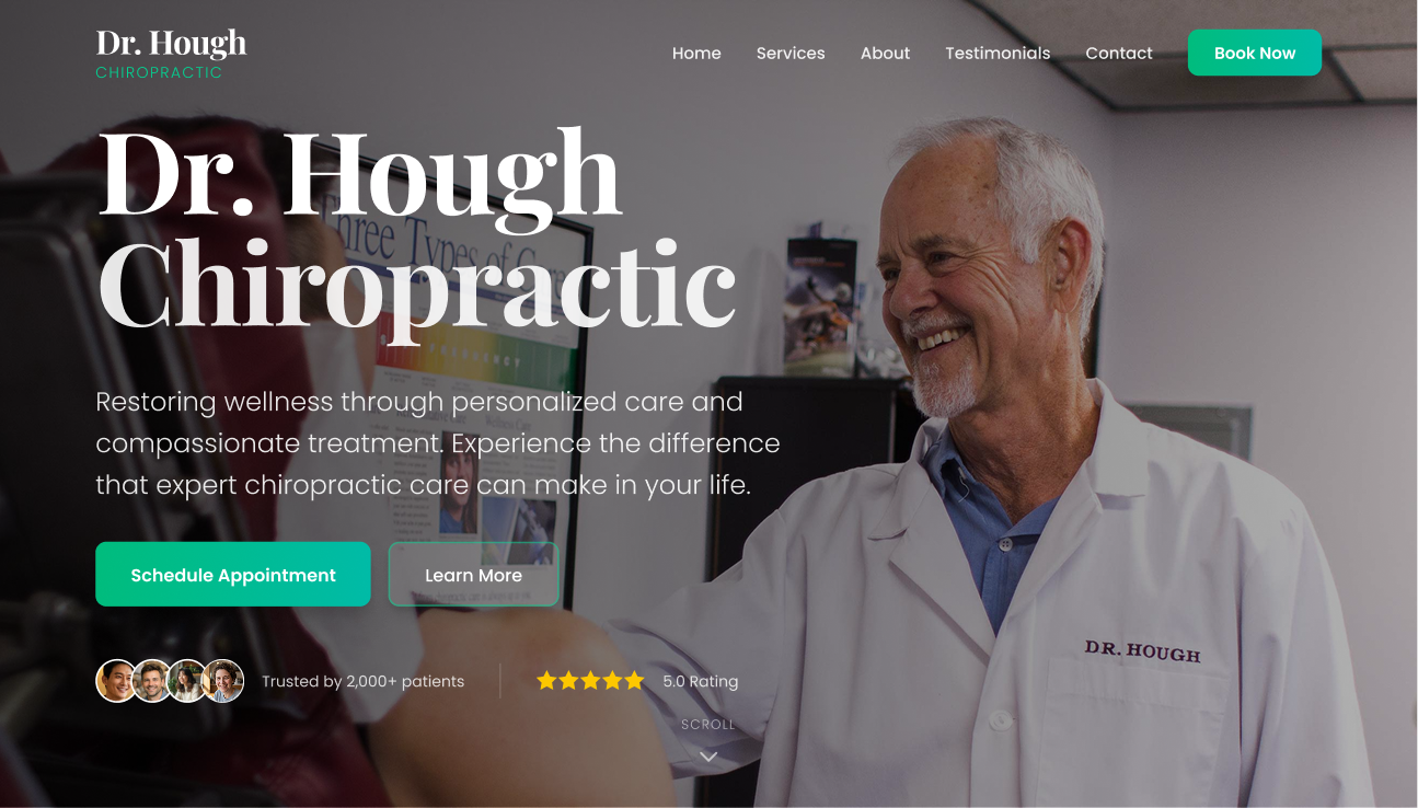Hough Chiropractic site preview